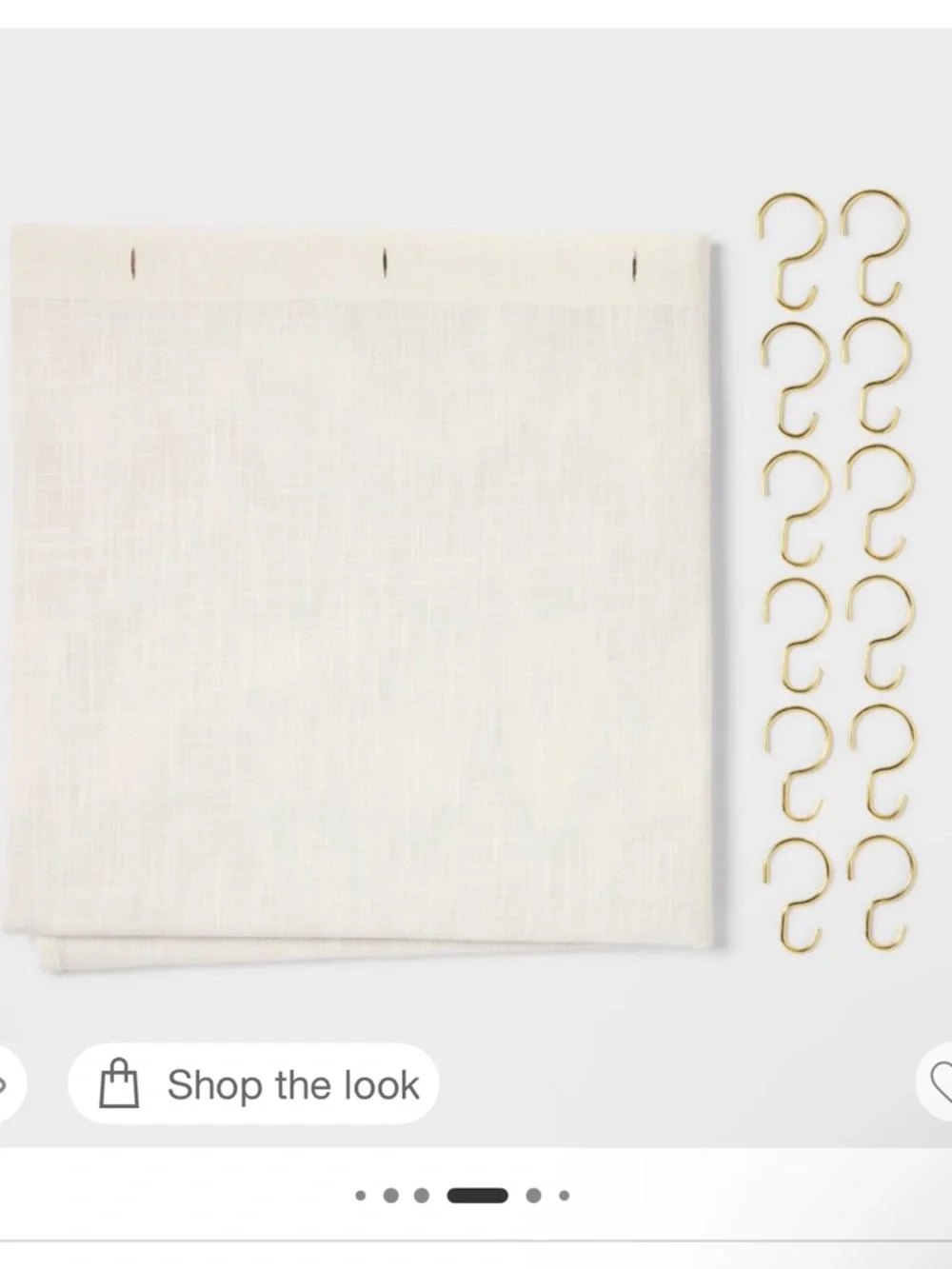 Threshold 13pc Coastal Abstract Shower Curtain Set Cream/Red -New